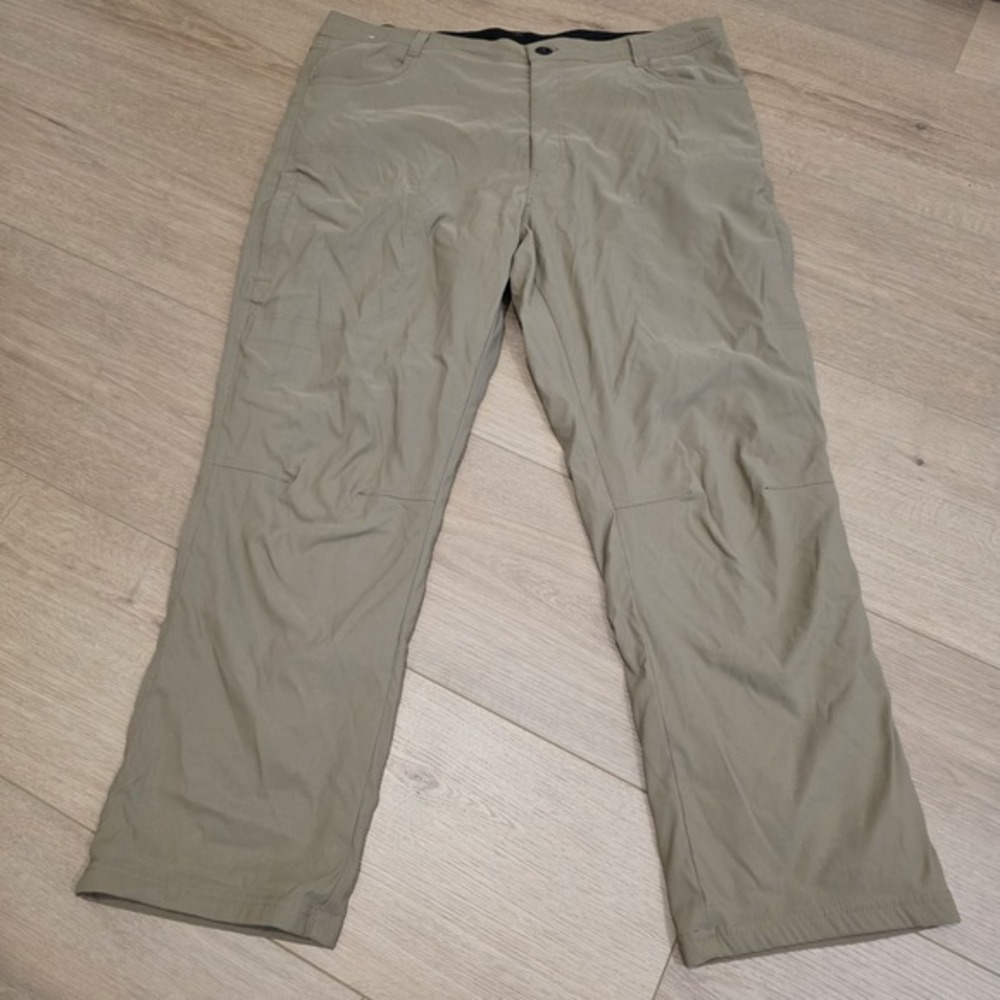 Orvis Pants Mens 40x30 Brown Fleece Lined Tech Stretch Hiking Fishing Outdoors